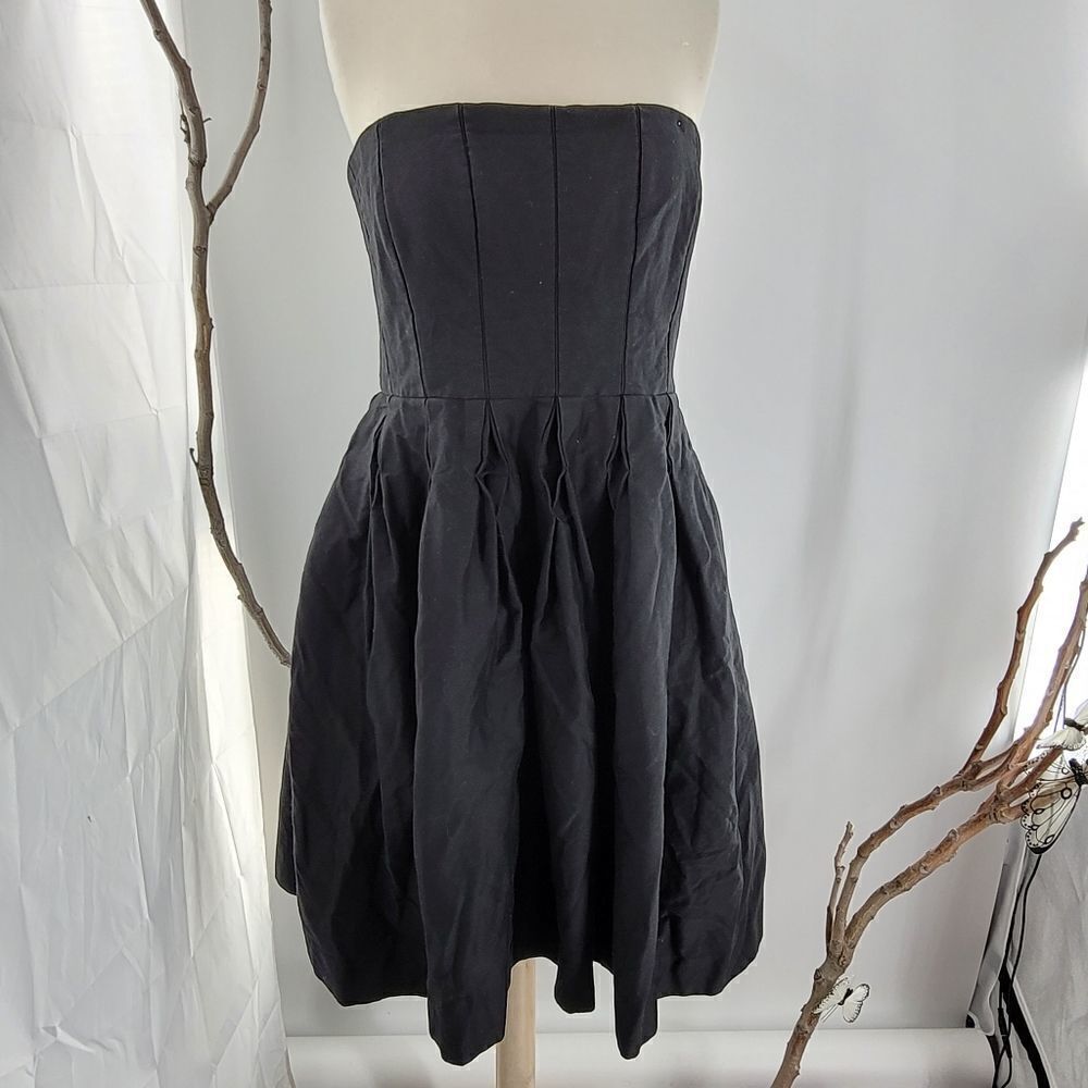Calvin Klein pleated strapless corset fit and flare dress